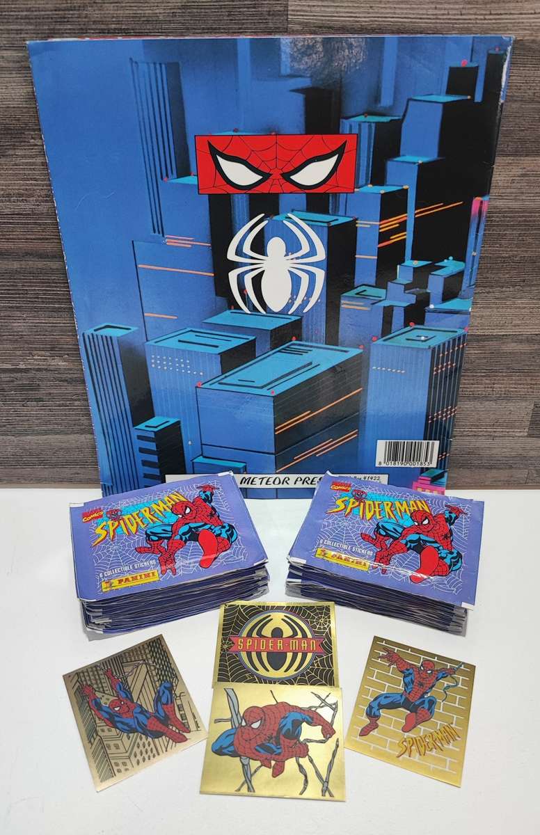 1995 Panini Marvel`s Spiderman Sticker Album and Collectible Stickers