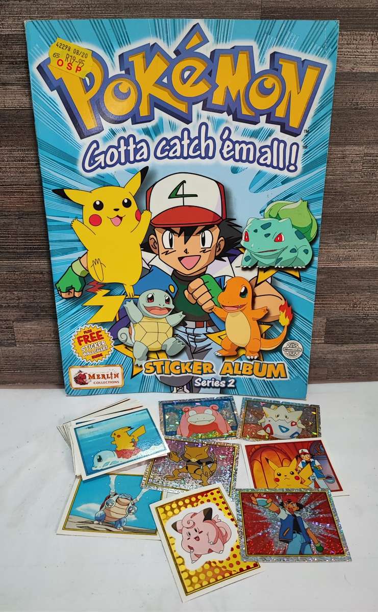 2000 Topps Pokémon Series 2 Sticker Album & Collectible Stickers