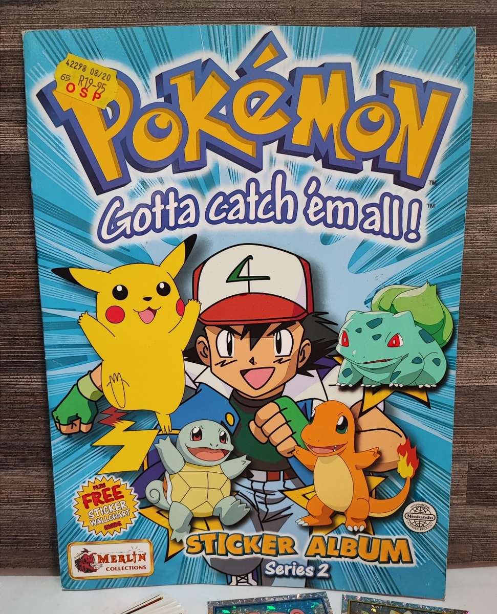 2000 Topps Pokémon Series 2 Sticker Album & Collectible Stickers