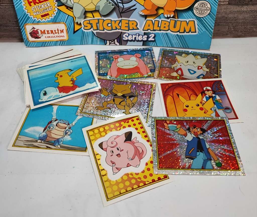 2000 Topps Pokémon Series 2 Sticker Album & Collectible Stickers