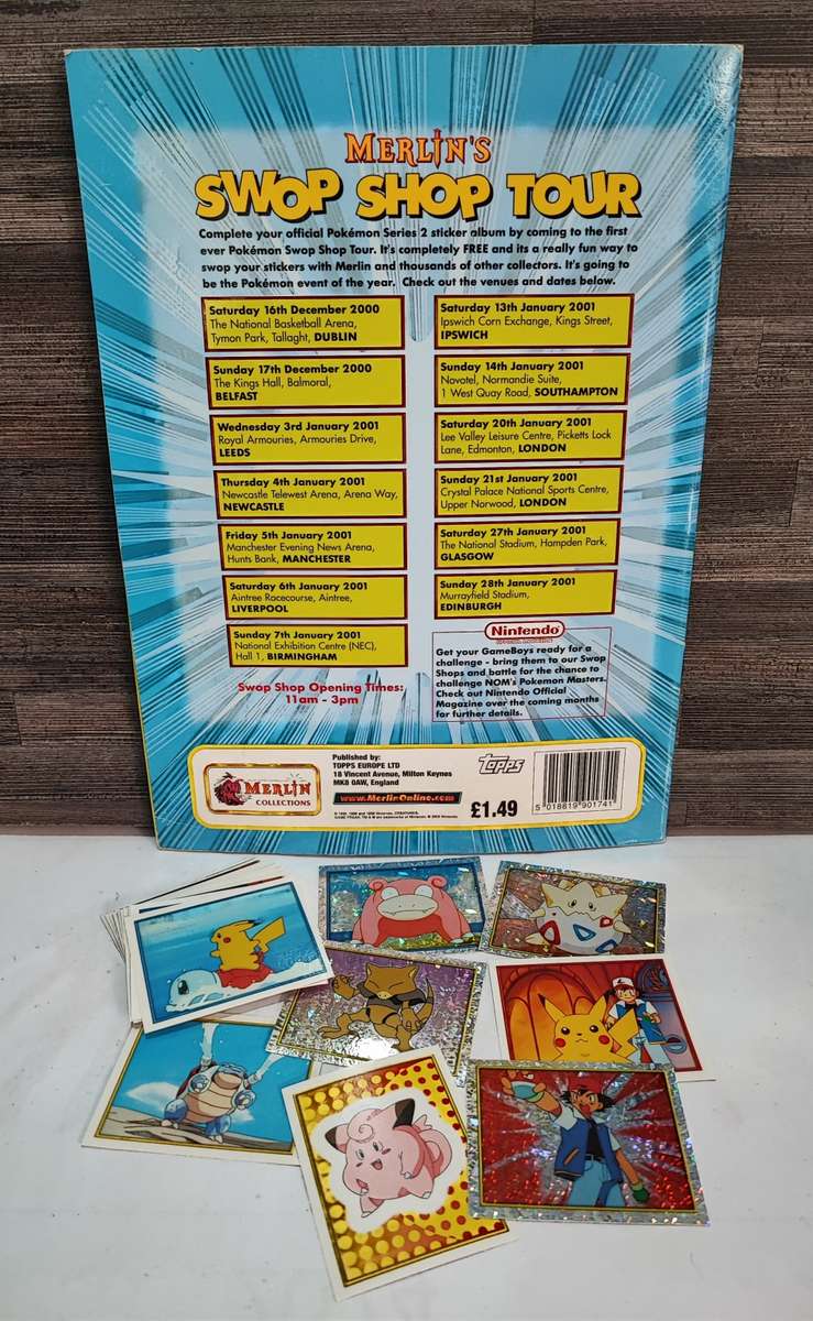 2000 Topps Pokémon Series 2 Sticker Album & Collectible Stickers
