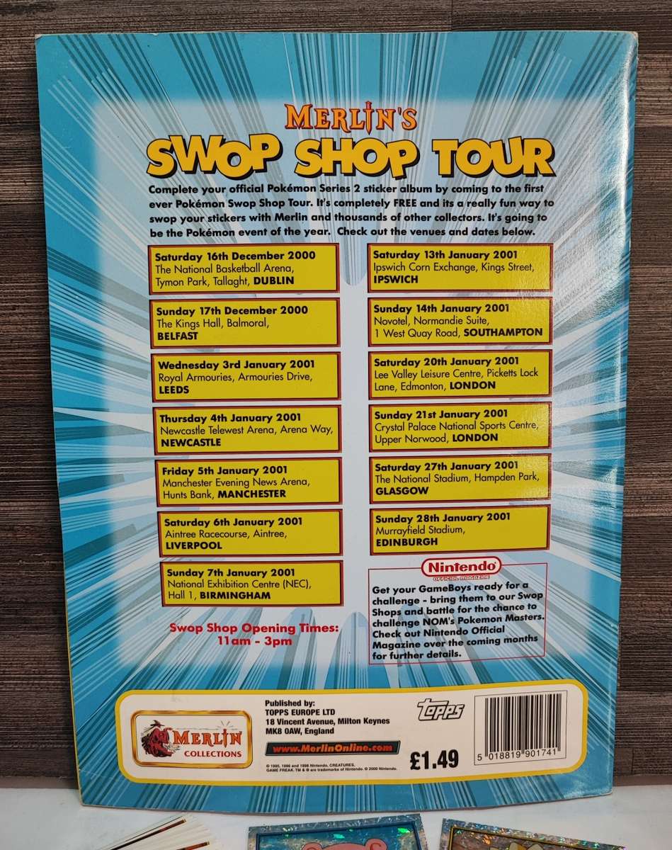 2000 Topps Pokémon Series 2 Sticker Album & Collectible Stickers