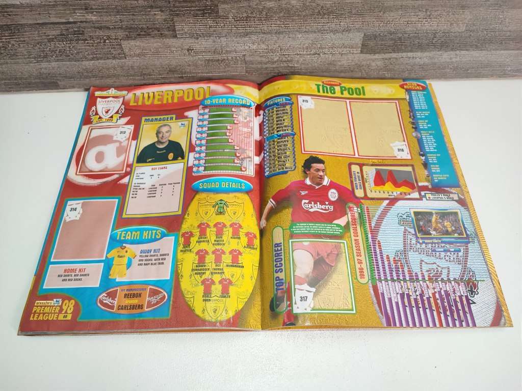 1998 Merlin`s by Topps Premier League Sticker Album & Collectible Stickers