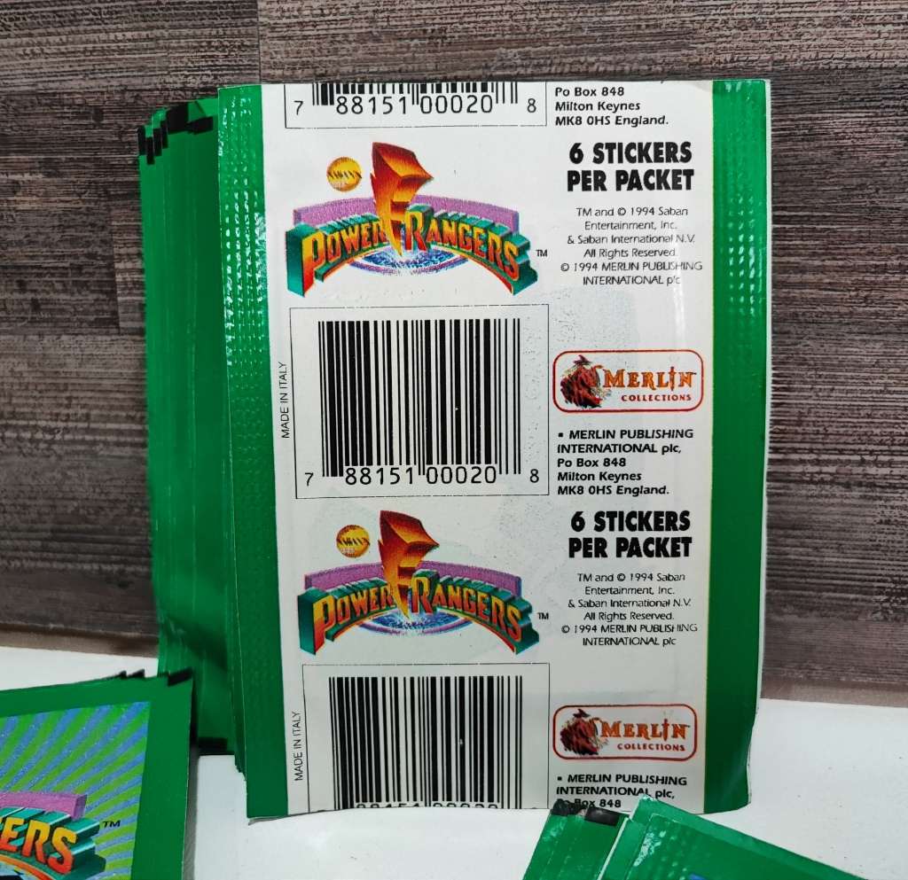 1994 Topps Power Rangers Collectible Stickers