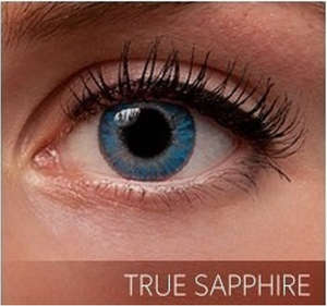 Bling girl Eye Beauty Contact Lens Half Year Usage 0 Diopter -- TRUE SAPHIRE