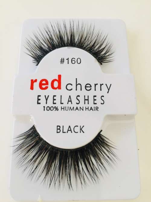 RED CHERRY SERIE Eyelashes 100% Human Hair Black#160