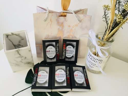 RED CHERRY SERIE Eyelashes 100% Human Hair Black#160