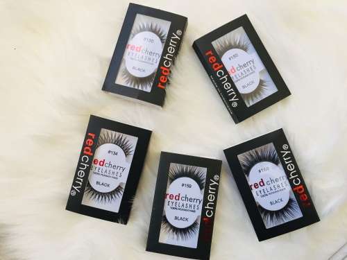 RED CHERRY SERIE Eyelashes 100% Human Hair Black#160