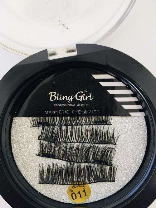 BlingGirl Magnetic eyelashes with 3 magnet handmade 3D/6D magnetic lashes natural false eyelash#011