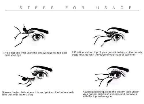 BlingGirl Magnetic eyelashes with 3 magnet handmade 3D/6D magnetic lashes natural false eyelash#011