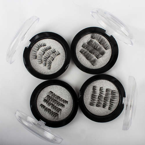 BlingGirl Magnetic eyelashes with 3 magnet handmade 3D/6D magnetic lashes natural false eyelash#011