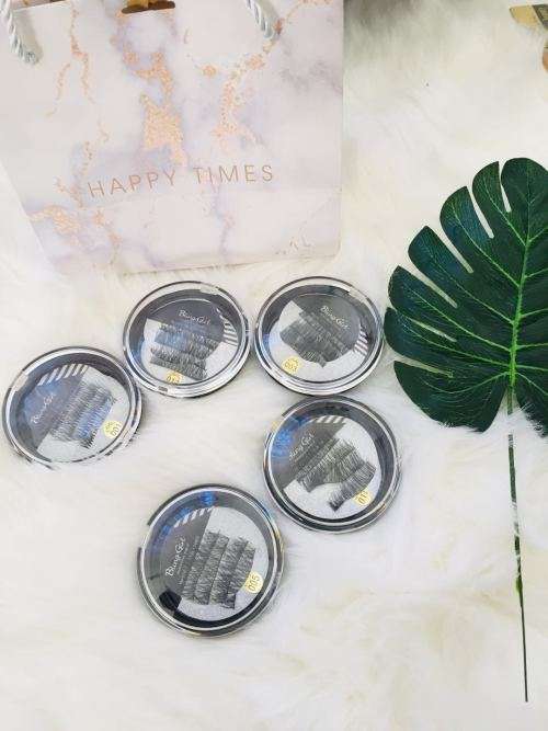 BlingGirl Magnetic eyelashes with 3 magnet handmade 3D/6D magnetic lashes natural false eyelash#011