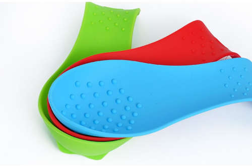 Silicone Spoon Rest Waterproof Cooking Tools Placemat Mat Rest for Dining Table FDA approve--red