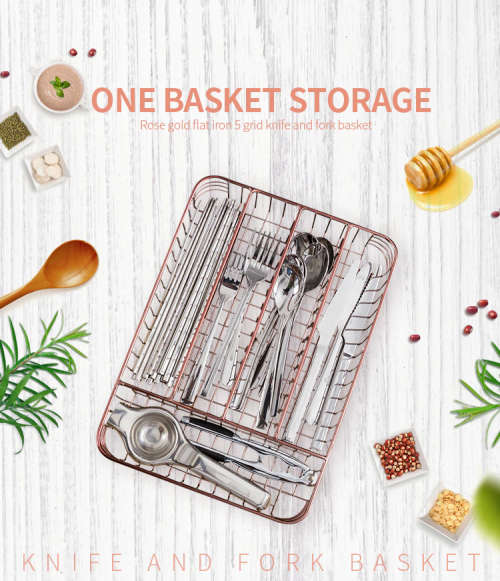 stainless steelCutlery Tray Kitchen Cabinet Chopsticks Cutlery Storage Compartment Divider--silver