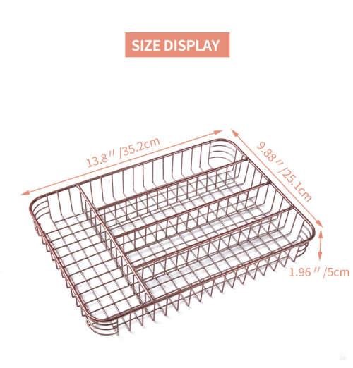 stainless steelCutlery Tray Kitchen Cabinet Chopsticks Cutlery Storage Compartment Divider--silver
