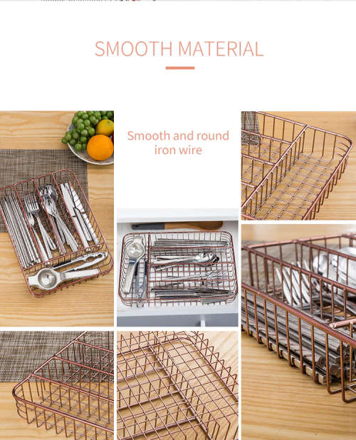 stainless steelCutlery Tray Kitchen Cabinet Chopsticks Cutlery Storage Compartment Divider--silver