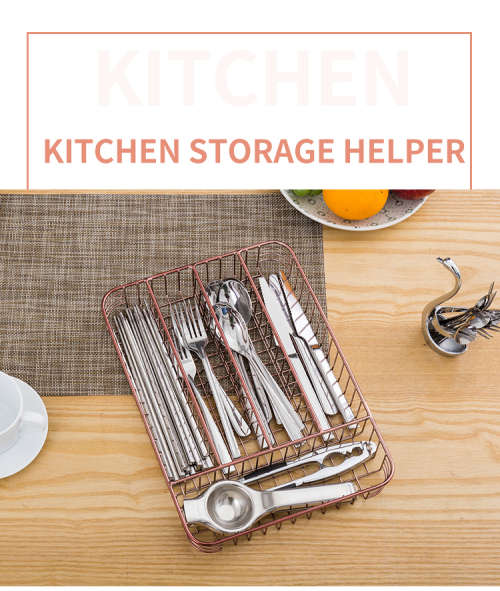 stainless steelCutlery Tray Kitchen Cabinet Chopsticks Cutlery Storage Compartment Divider--silver