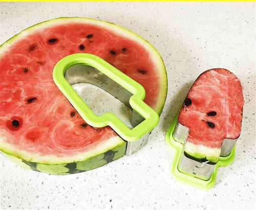 Watermelon Slicer Fruit Tool Kitchen Gadgets Stainless Steel Melon Cutter--green