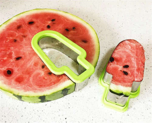 Watermelon Slicer Fruit Tool Kitchen Gadgets Stainless Steel Melon Cutter--green