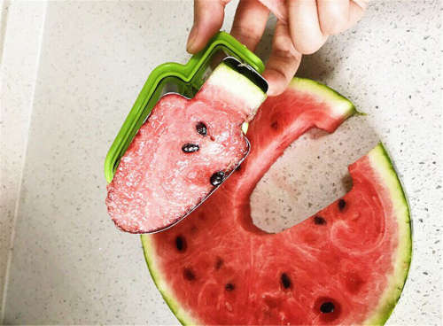 Watermelon Slicer Fruit Tool Kitchen Gadgets Stainless Steel Melon Cutter--green