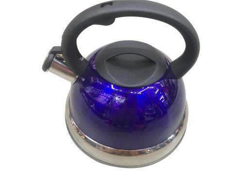 3.0L Whistling Kettle Stainless Steel For Electric Stove Gas Hob Camping Teapot Kettle--blue