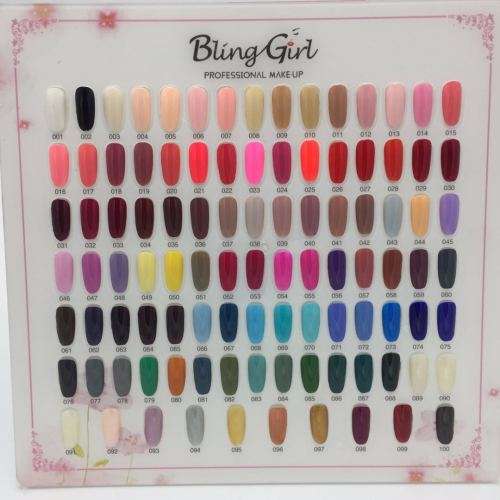 BLINGGIRL100 Colors Gel Gel 10ML Pure Color UV LED Gel Nail Polish Long-lasting Soak Off Varn