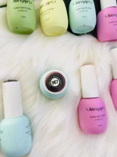 blinggirl Soak Off UV LED Gel Nail Polish Glitter Nails Art 72 Color Gel Polish Long Lasting