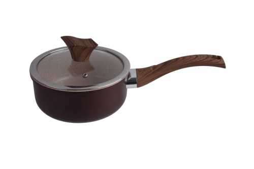 AMERCOOK BRAND-OAK STONE SERIE  NON-STICK SAUCE POT ALUMNIUM MILK POT--18CM