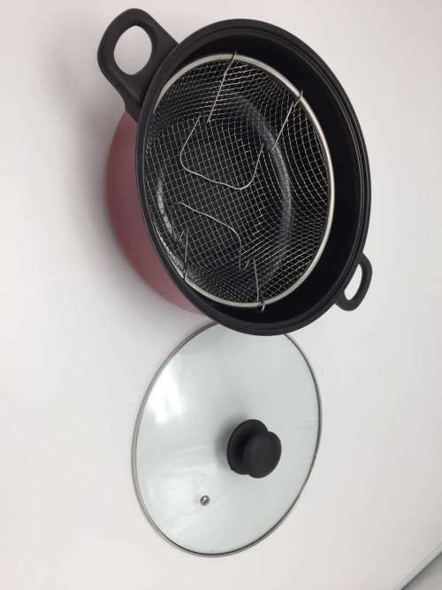 3pcs set steam cook fryer Fried pot Steam pot 26cm pot