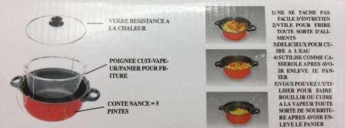 3pcs set steam cook fryer Fried pot Steam pot 26cm pot