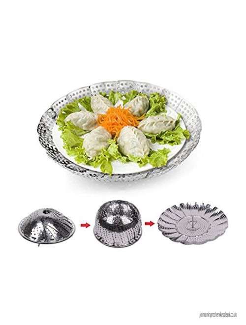 Multifunctional Vegetable steamer/Progressive stainless steel in-pot steamer basket/Folder steamer