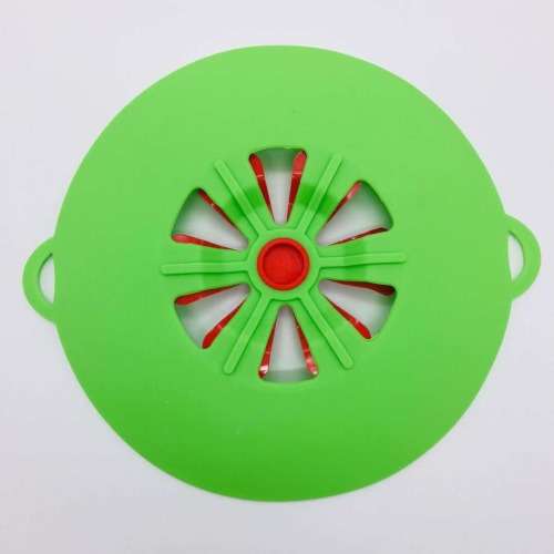 Multi-functional Silicone Steam Ship Pot LidsSpill stop lidSilicone overflow lid--29cm green