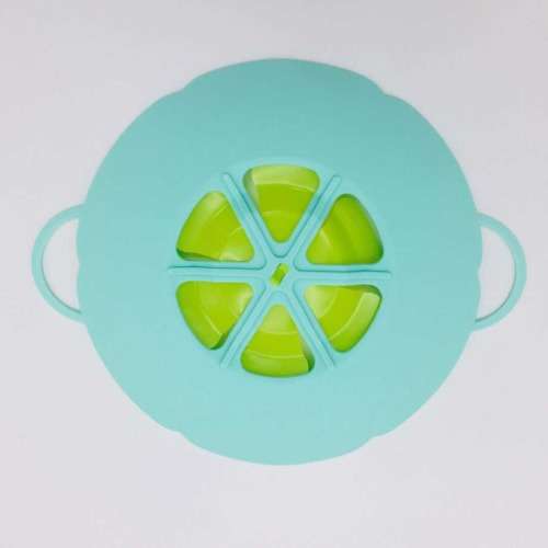 Multi-functional Silicone Steam Ship Pot LidsSpill stop lidSilicone overflow lid--29cm green