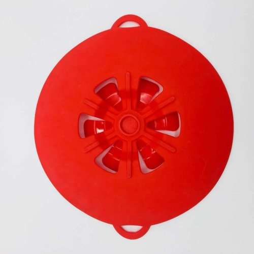 Multi-functional Silicone Steam Ship Pot LidsSpill stop lidSilicone overflow lid--29cm green