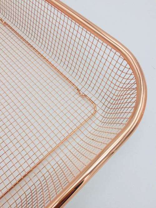 Rosegold basket/copper color basket/stainless steel basket/fruit basket/washing basket --Size 1