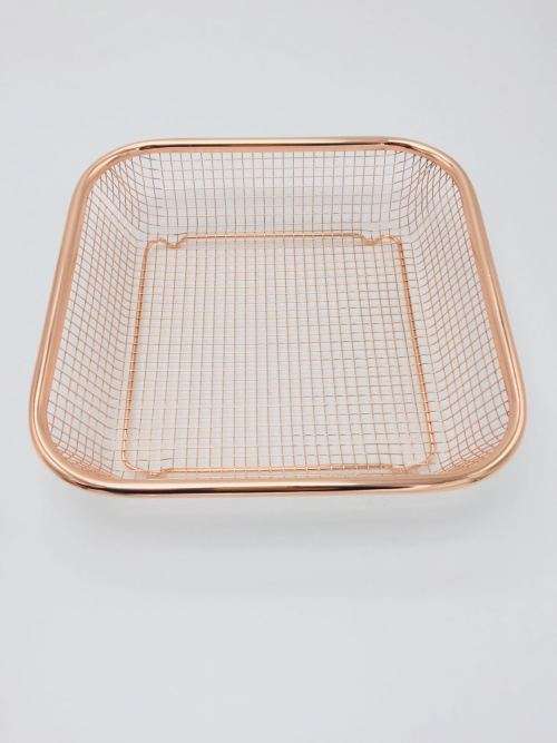 Rosegold basket/copper color basket/stainless steel basket/fruit basket/washing basket --Size 1