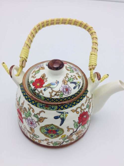 Chinese Tea Pot Tea pot/Chinese style tea pot/Flower design tea pot/Ceramic tea pot--500ml #3