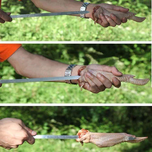 12pc Stainless Steel BBQ UTENSIL Skewers Barbeque Kabob Needle Fork