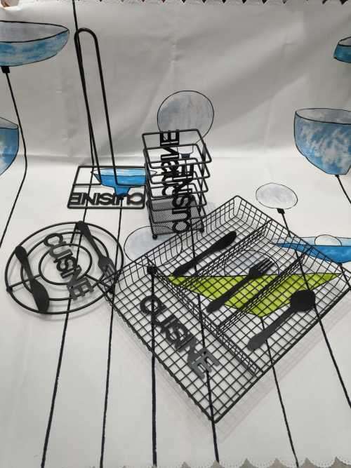 CUISINE SERIE Rack, tissue rack pot rack cutlery rack square cutlery rack chopsticks/ spatula rack#2