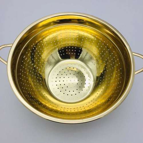 Strainer Colander stainless steel/copper strainer/gold color colander/fruit basket/wash basket--24