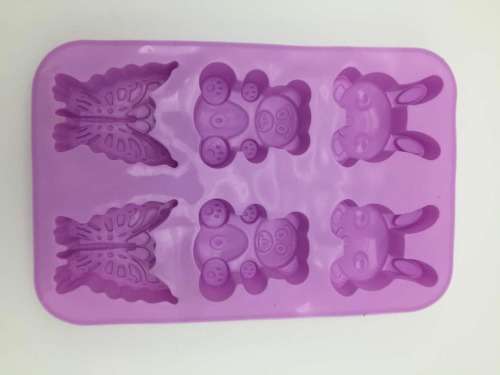 6pcs Cake mould/bakeware mould/square ice mould/Silicone mould donuts mold--blue