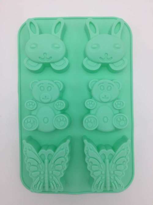 6pcs Cake mould/bakeware mould/square ice mould/Silicone mould donuts mold--blue