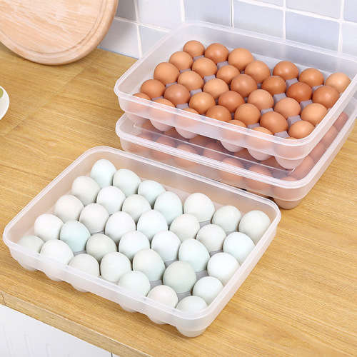 34 Grid Clear Portable Home Picnic Egg Box Egg Container Dispenser with Lid for Eggs Egg tray
