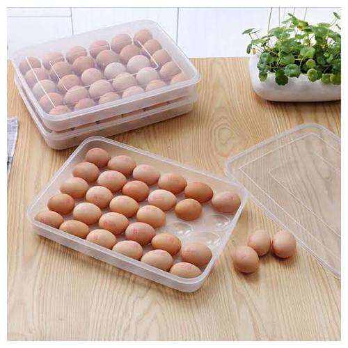 34 Grid Clear Portable Home Picnic Egg Box Egg Container Dispenser with Lid for Eggs Egg tray