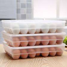 34 Grid Clear Portable Home Picnic Egg Box Egg Container Dispenser with Lid for Eggs Egg tray
