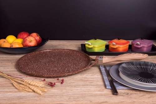 Non stick crepe pan Non stick roti pan Flat pan 28cm crepe pan Non stick Fry pan