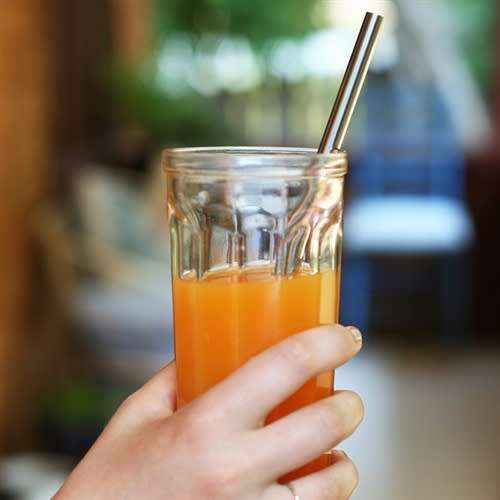 Stainless steel straw set 7pcs straw set Straight straw