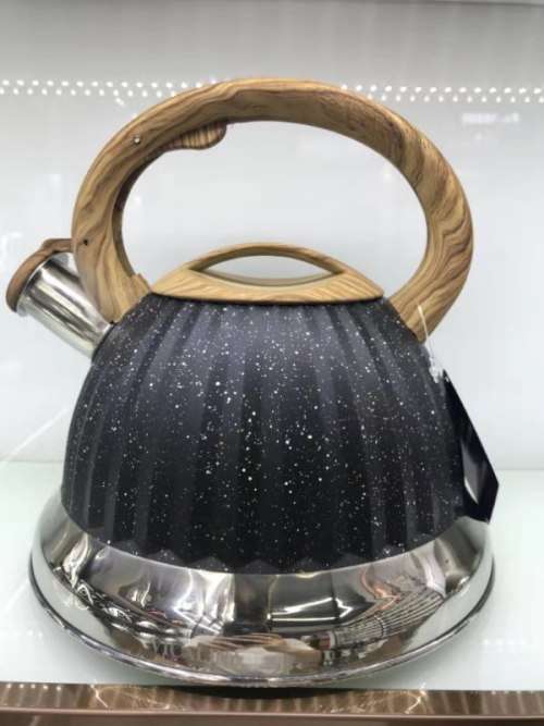 3.2L Whistle kettle Fashion Durable Hot Sale Stainless Steel Whistle Kettle With Wooden decal handle