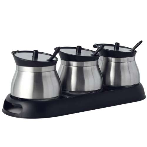 Spice rack with holder/stainless steel spice jar with tray/Spice set/Spice canisters