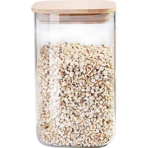 3pcs square glass storage container Coffee&bean glass container Storage jar